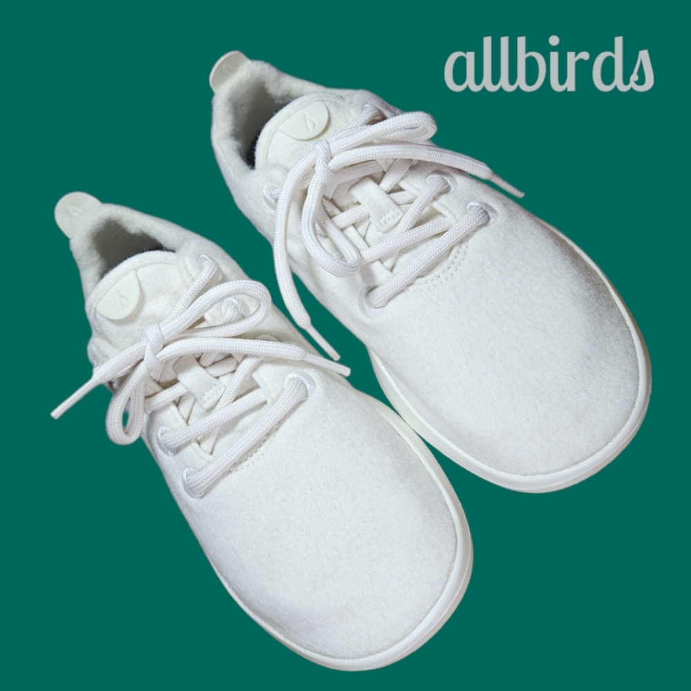 allbirds Women’s White Wool Runner Sneaker - Picture 3 of 13